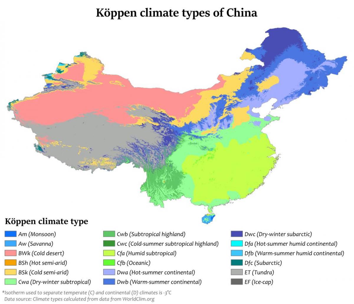 iklim peta China