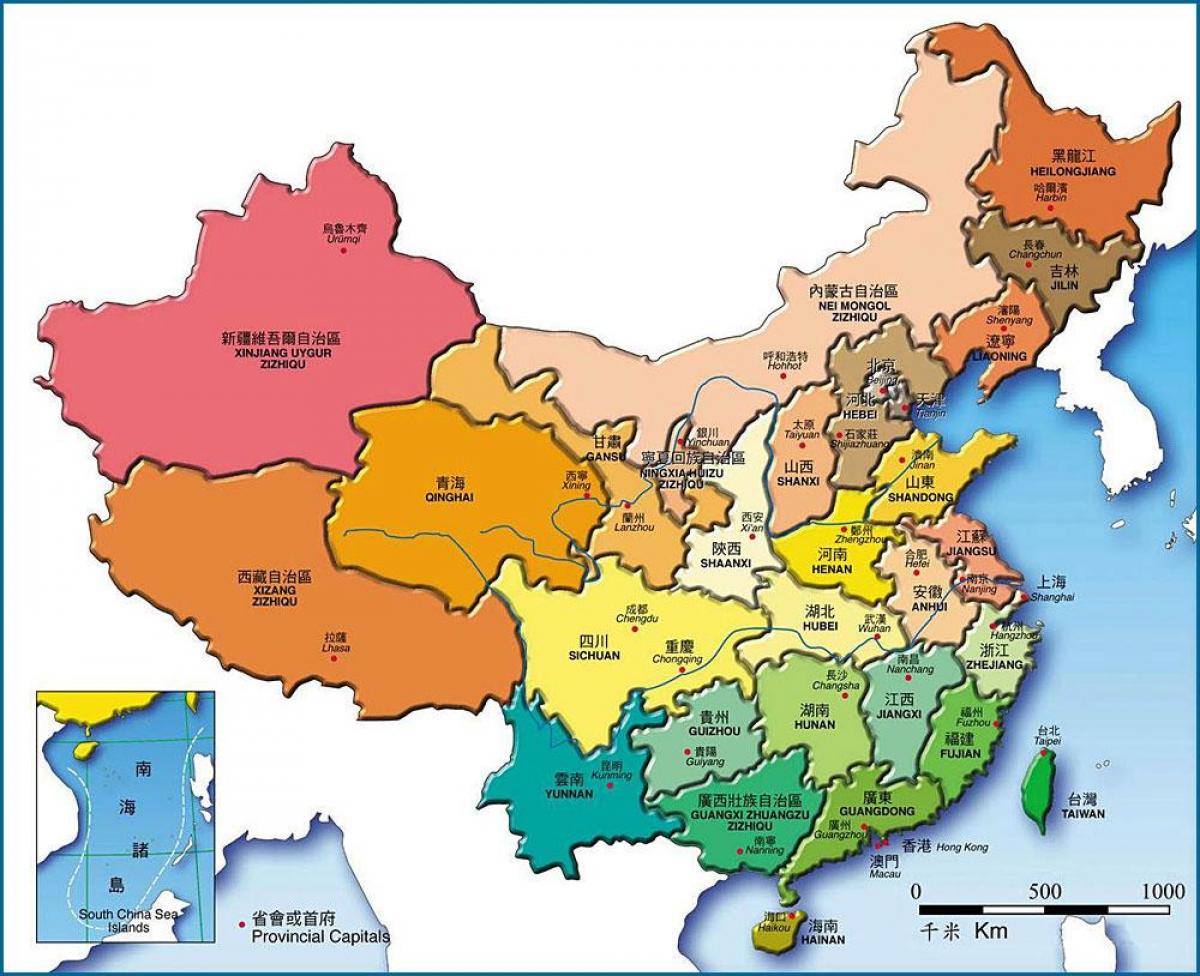 peta wilayah China