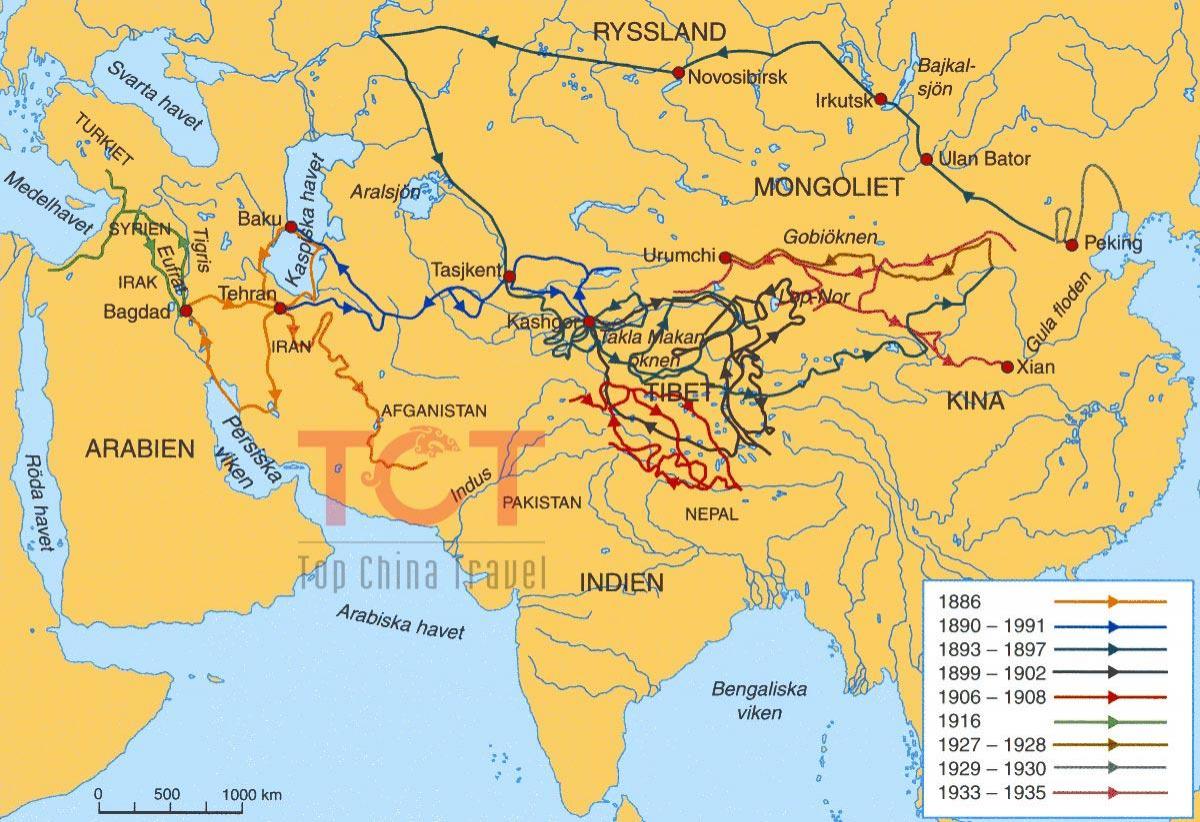 peta jalan sutera dalam purba China