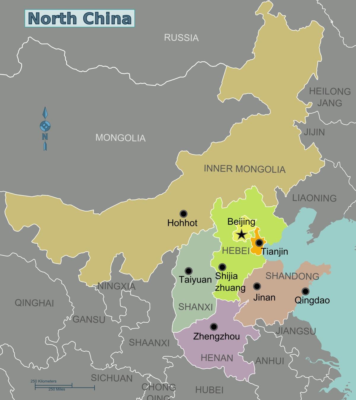 peta utara China