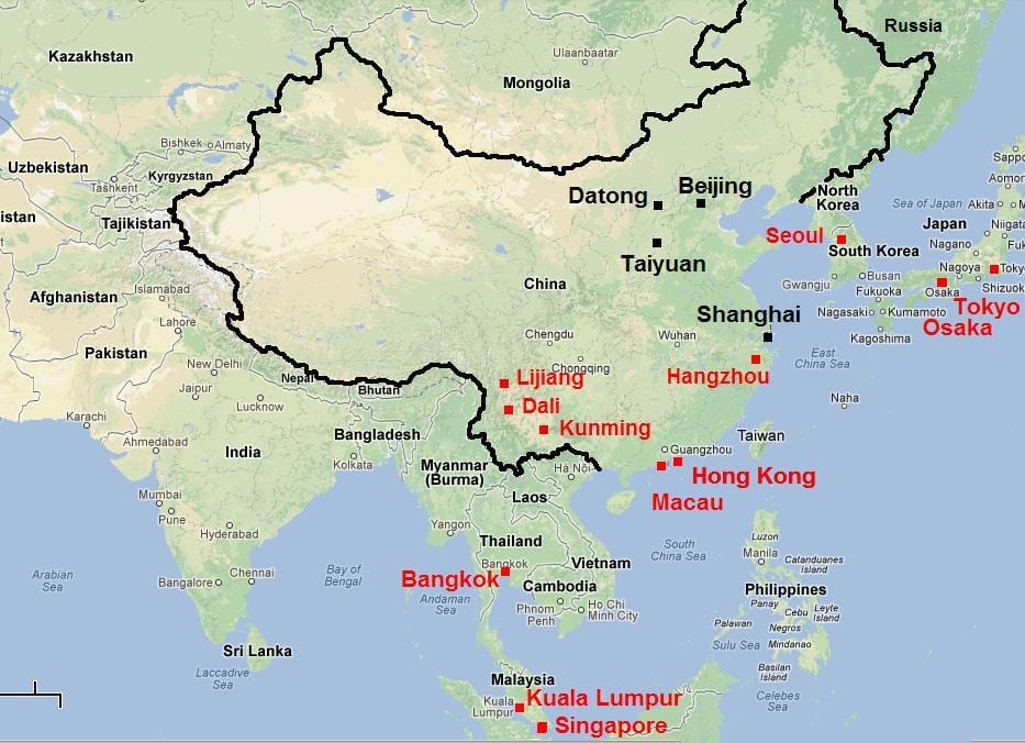 selatan China peta