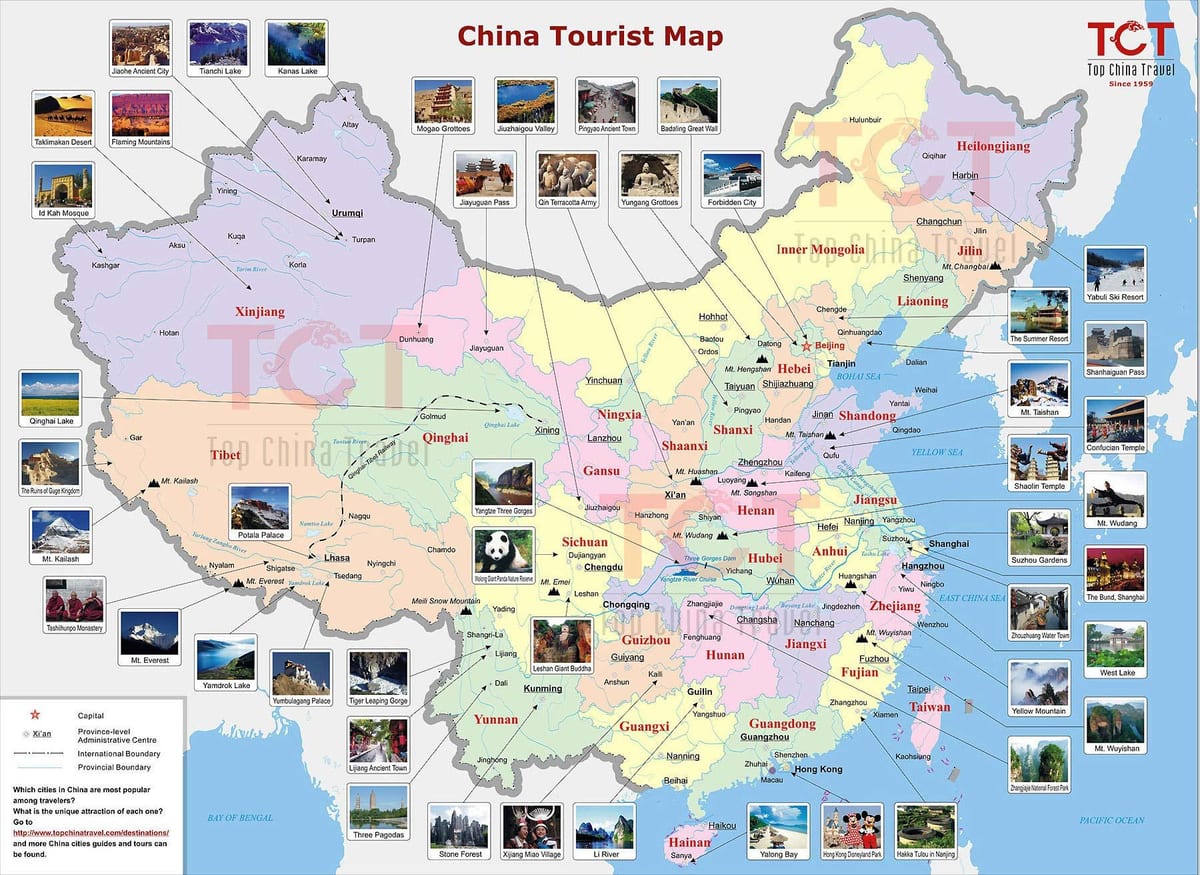 peta puncak China