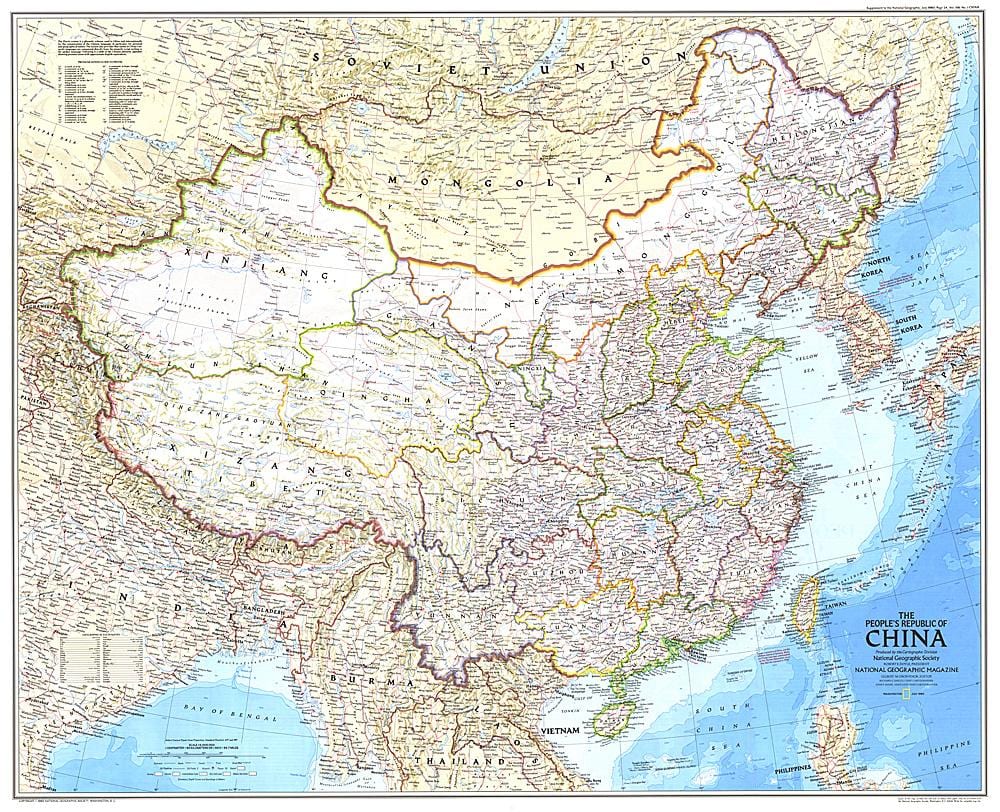 peta republik China