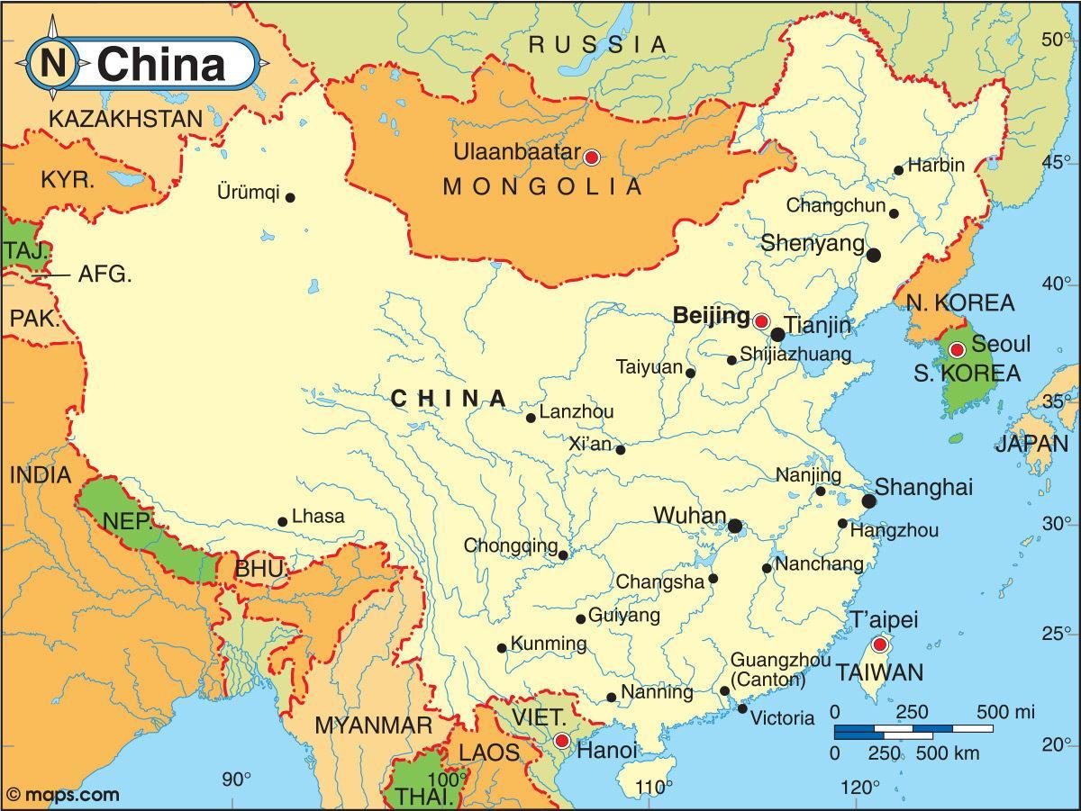 Selatan China peta penerbangan