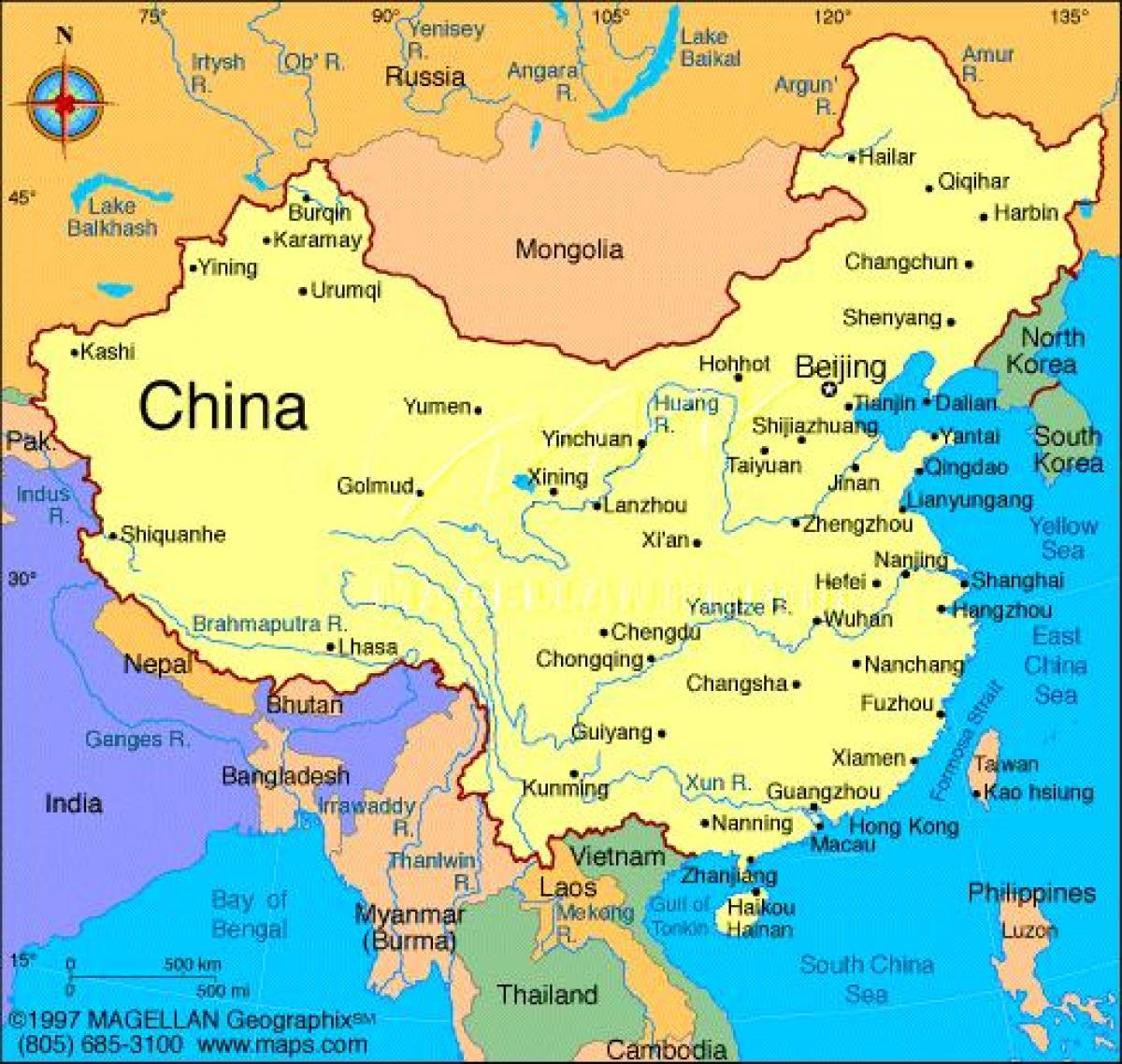 China peta terperinci