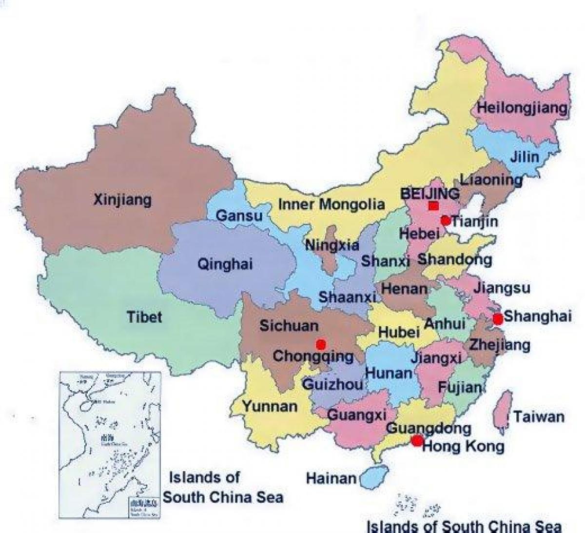 wilayah peta China