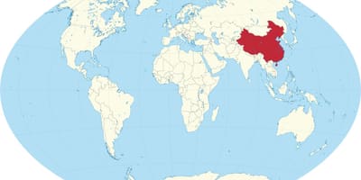 China dalam peta dunia