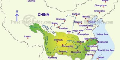 China peta sungai yangtze