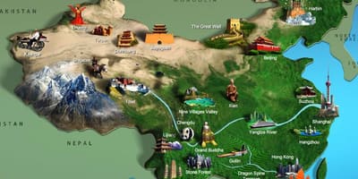 Peta China tarikan pelancong