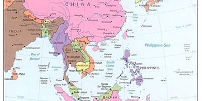 Peta China timur laluan