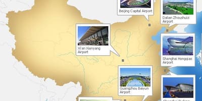 Peta China lapangan terbang