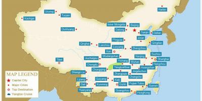 China peta dengan kota
