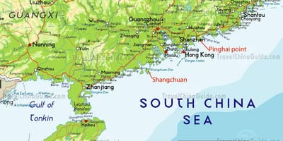 Selatan China peta