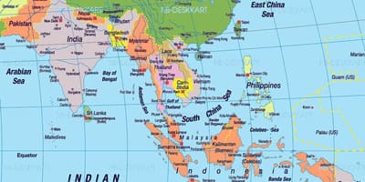 Selatan China peta
