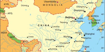 Selatan China peta penerbangan